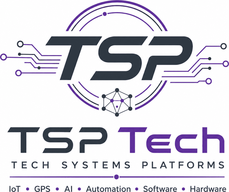 Лого на TSP Tech — вариант „Лилава“